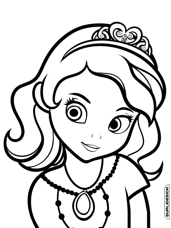 Desenho de princesa linda no castelo para colorir